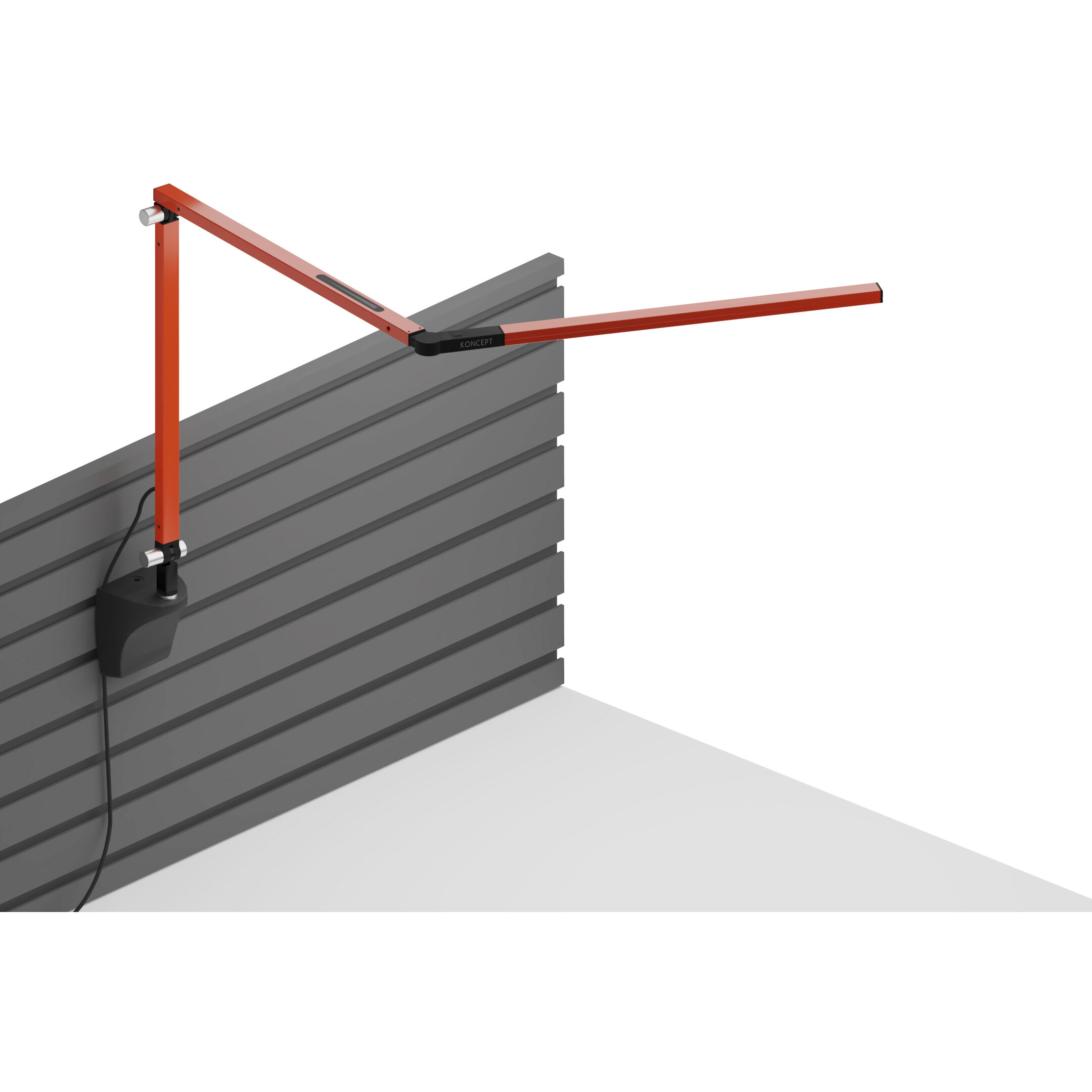 Z-Bar Mini LED 2.5 inch Orange Slatwall Mount Desk Lamp Wall Light